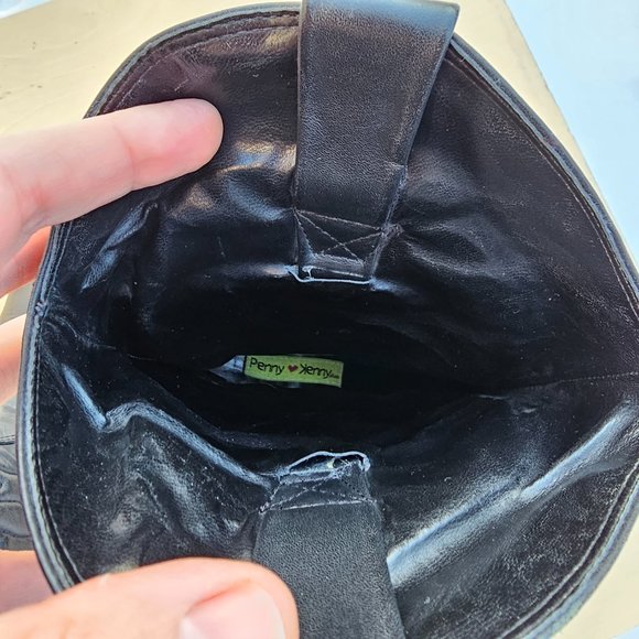 Penny Loves Kenny Calf Leather Womens Western Cowbow Black Boots, Preowned, 7.5M - Picture 13 of 13